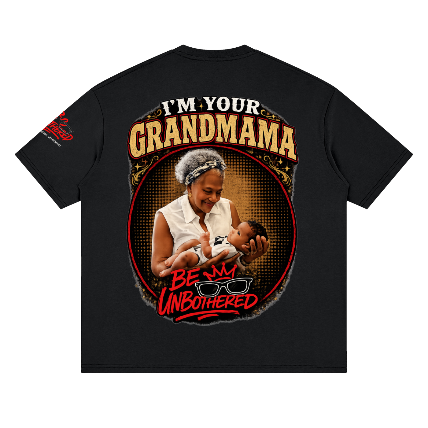 Unbothered Old School Grandma Streetwear Loose Drop Shoulder T-Shirt