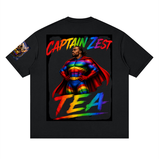 Unbothered Captain Zest Streetwear Loose Drop Shoulder T-Shirt