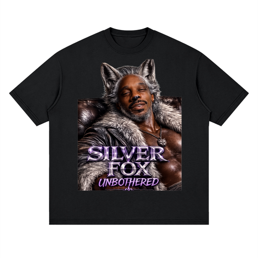 Unbothered Silver Fox Streetwear Loose Drop Shoulder T-Shirt