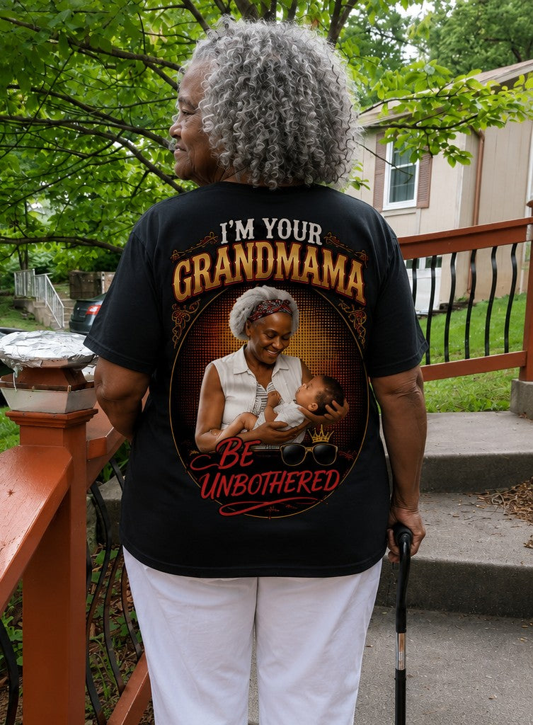 Unbothered Old School Grandma Streetwear Loose Drop Shoulder T-Shirt