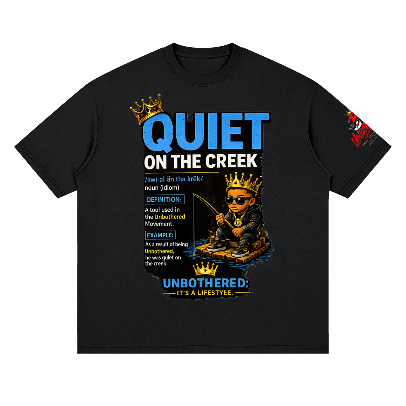 Quiet on the Creek Streetwear Loose Drop Shoulder T-Shirt