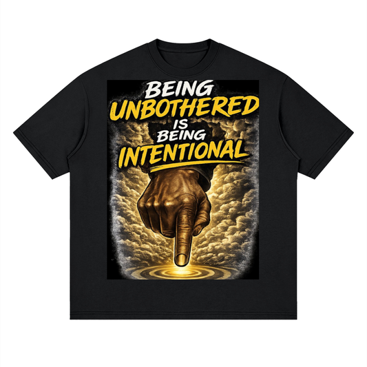 UNBOTHERED INTENTIONALLY Streetwear Loose Drop Shoulder T-Shirt