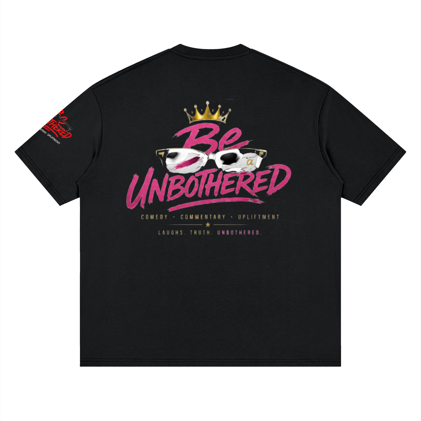 Unbothered Forehead Streetwear Loose Drop Shoulder T-Shirt