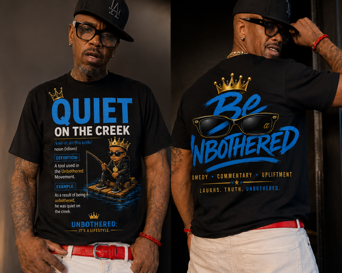 Quiet on the Creek Streetwear Loose Drop Shoulder T-Shirt