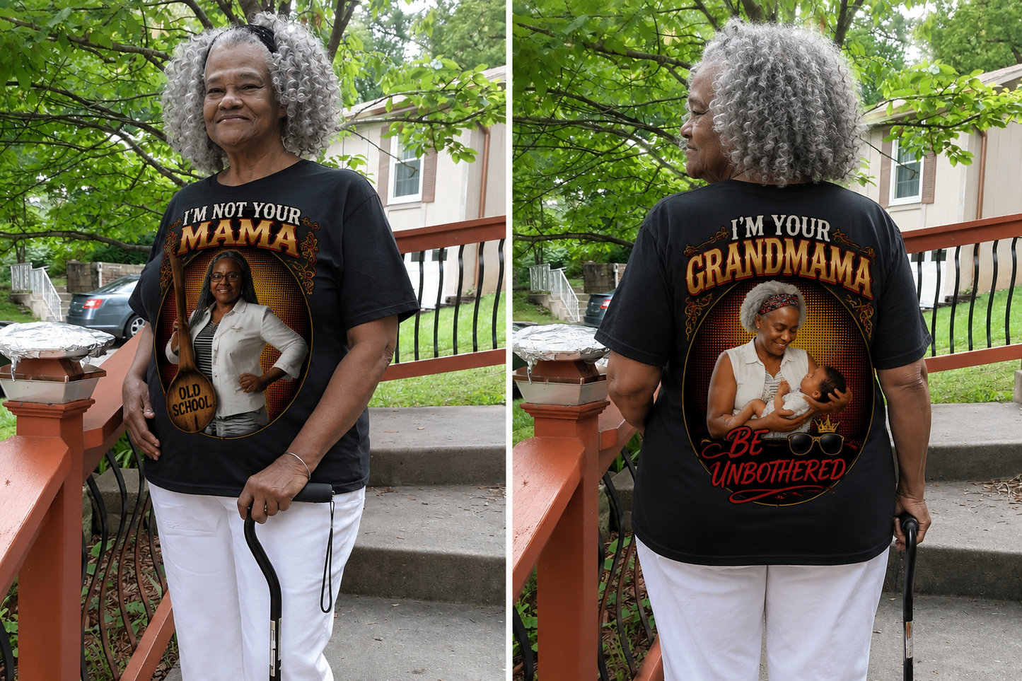 Unbothered Old School Grandma Streetwear Loose Drop Shoulder T-Shirt